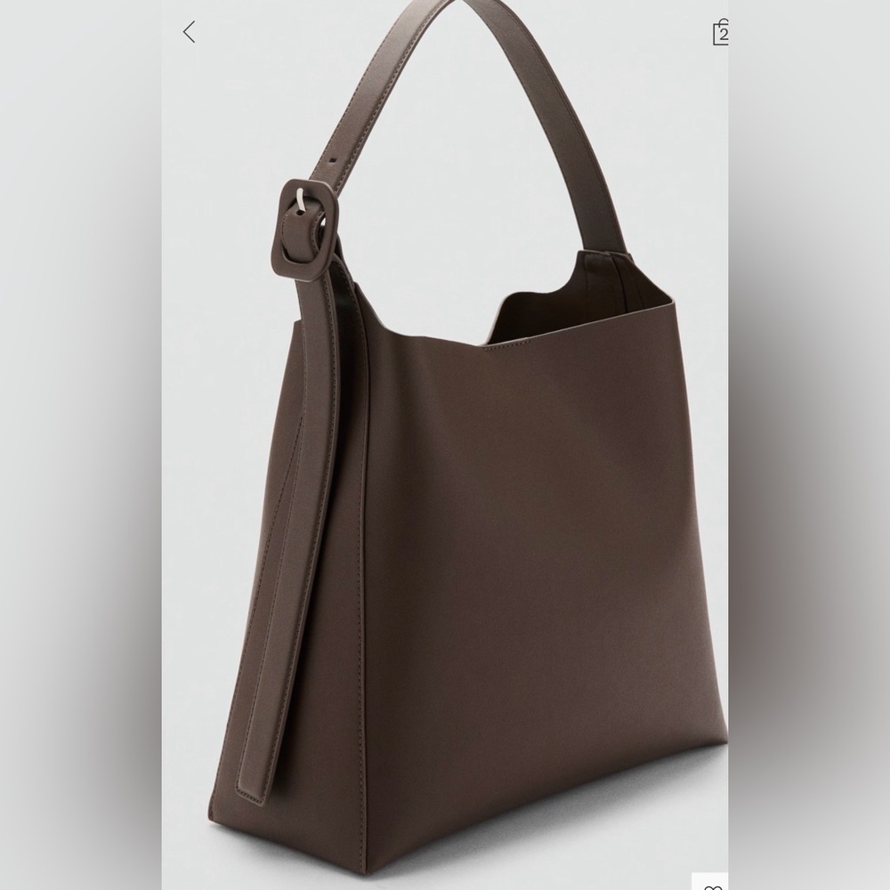 Mango Dark Brown Shoulder Bag - Picture 2 of 11